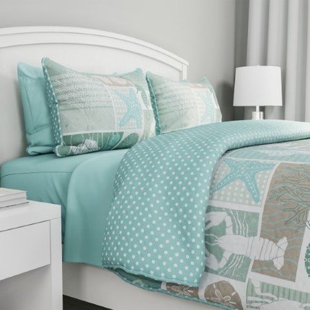 HASTINGS HOME Hastings Home 3PC Coastal Quilt Set (Full/Queen) 354082BFA